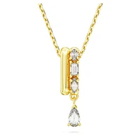 Imber pendant, Mixed cuts, White, Gold-tone plated by SWAROVSKI