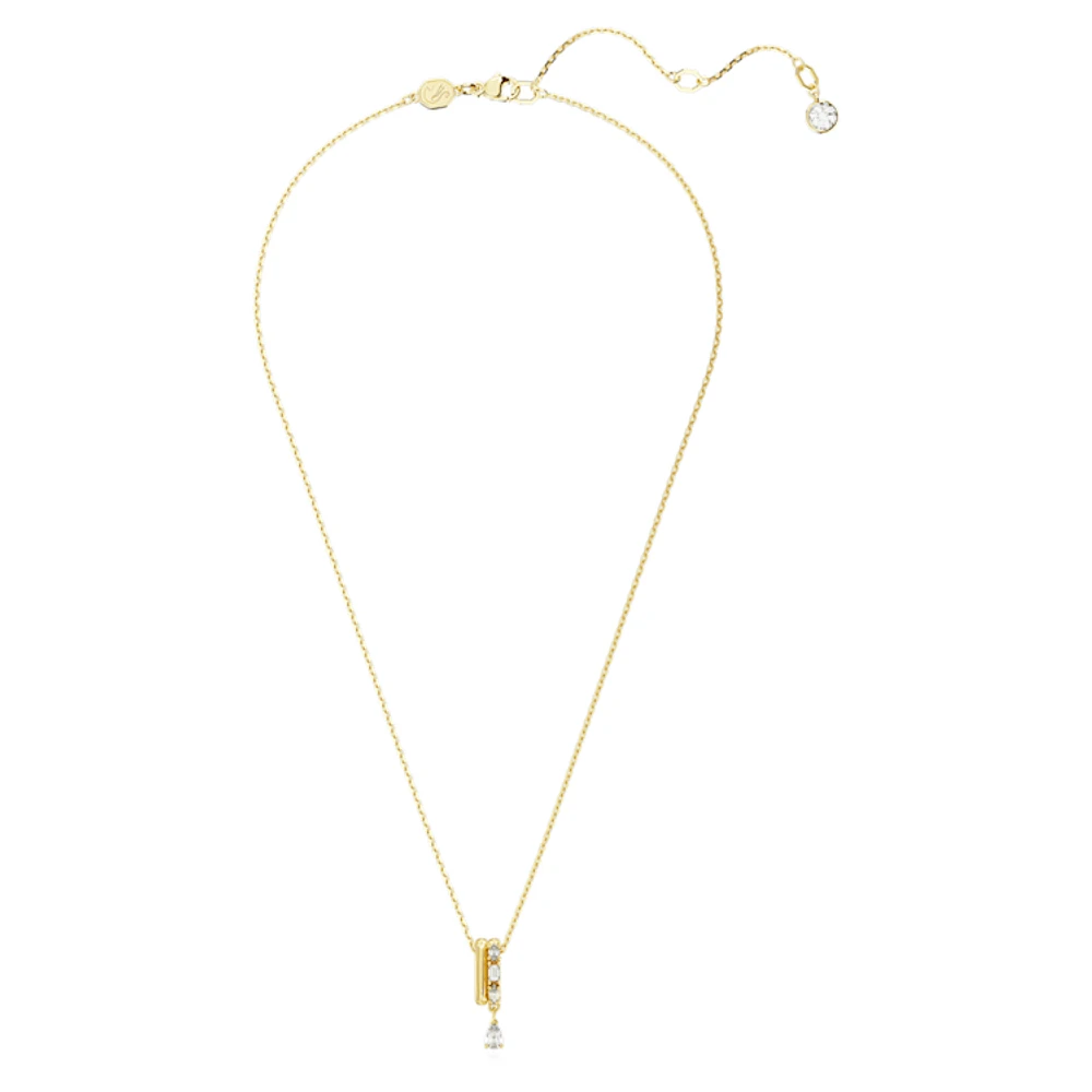 Imber pendant, Mixed cuts, White, Gold-tone plated by SWAROVSKI