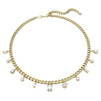 Dextera necklace, White, Gold-tone plated by SWAROVSKI