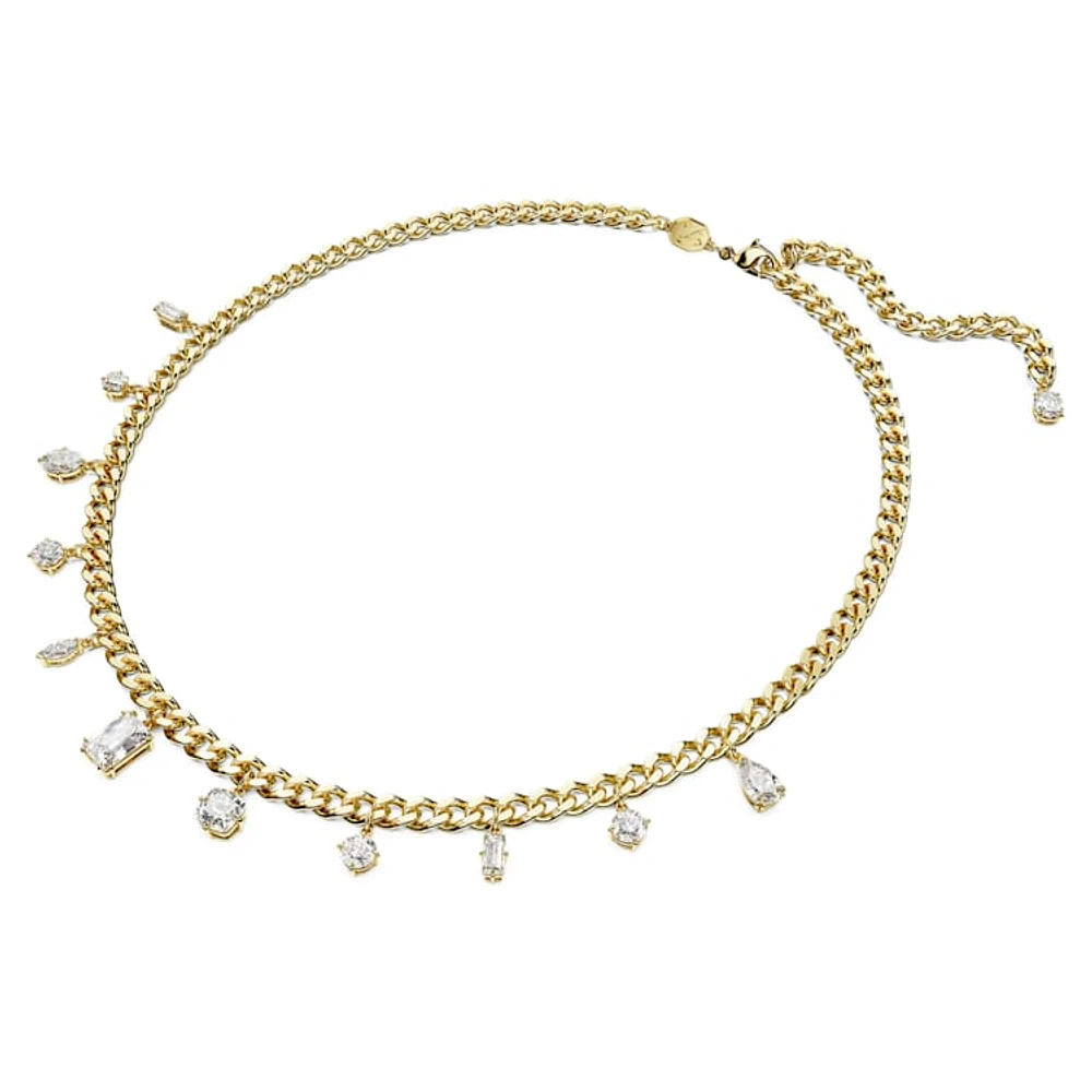 Dextera necklace, White, Gold-tone plated by SWAROVSKI