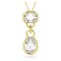 Imber pendant, Mixed cuts, White, Gold-tone plated by SWAROVSKI