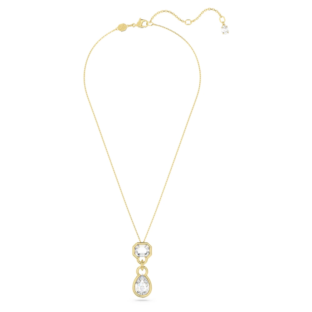 Imber pendant, Mixed cuts, White, Gold-tone plated by SWAROVSKI