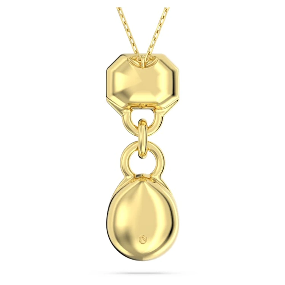 Imber pendant, Mixed cuts, White, Gold-tone plated by SWAROVSKI