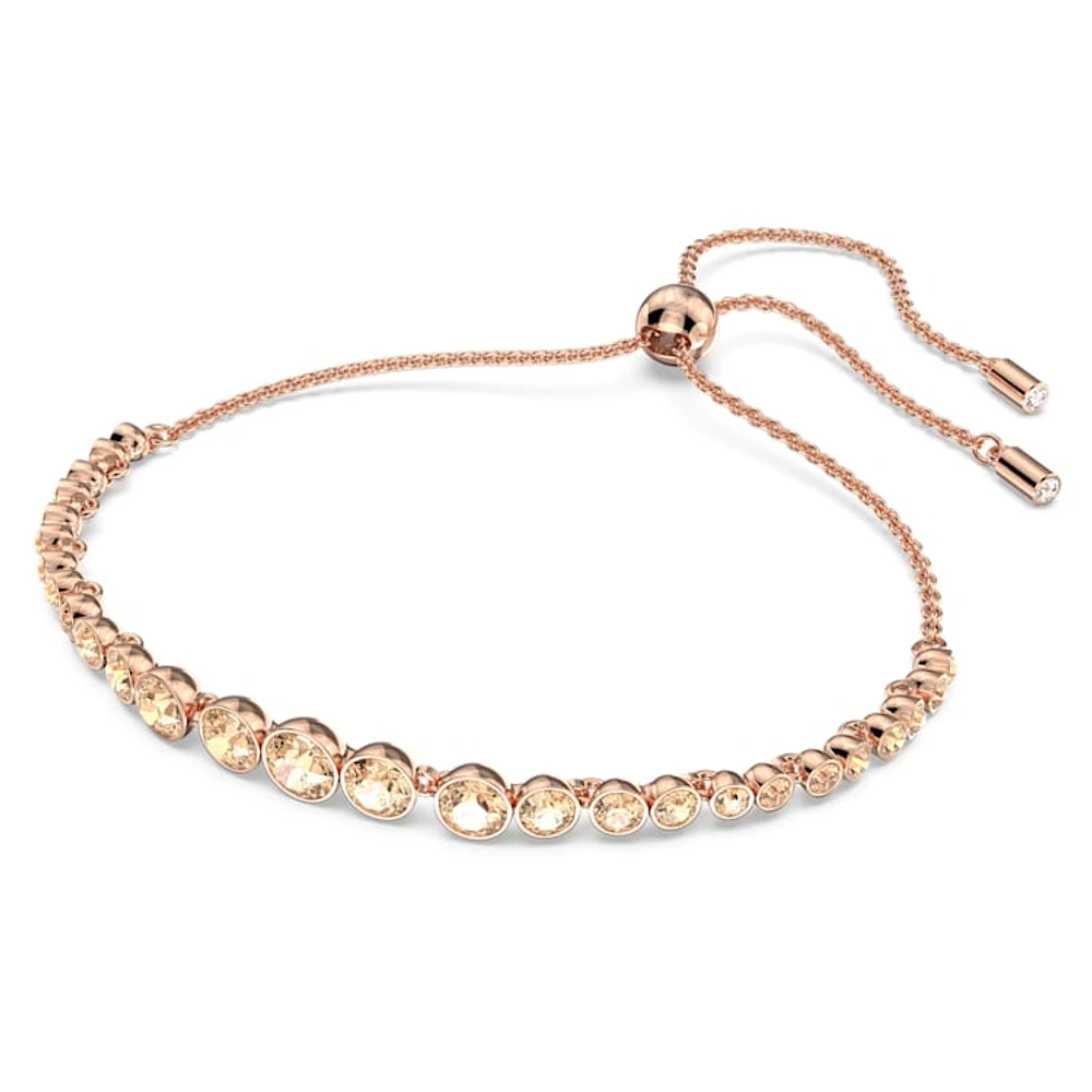 Imber Emily bracelet, Mixed round cuts, Pink, Rose gold-tone plated by SWAROVSKI