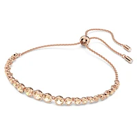 Imber Emily bracelet, Mixed round cuts, Pink, Rose gold-tone plated by SWAROVSKI