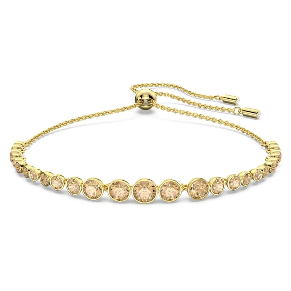 Imber Emily bracelet, Mixed round cuts, Gold tone, Gold-tone plated by SWAROVSKI