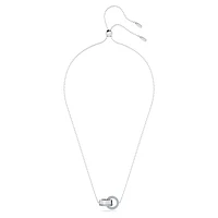 Dextera pendant, Interlocking loop, Blue, Rhodium plated by SWAROVSKI