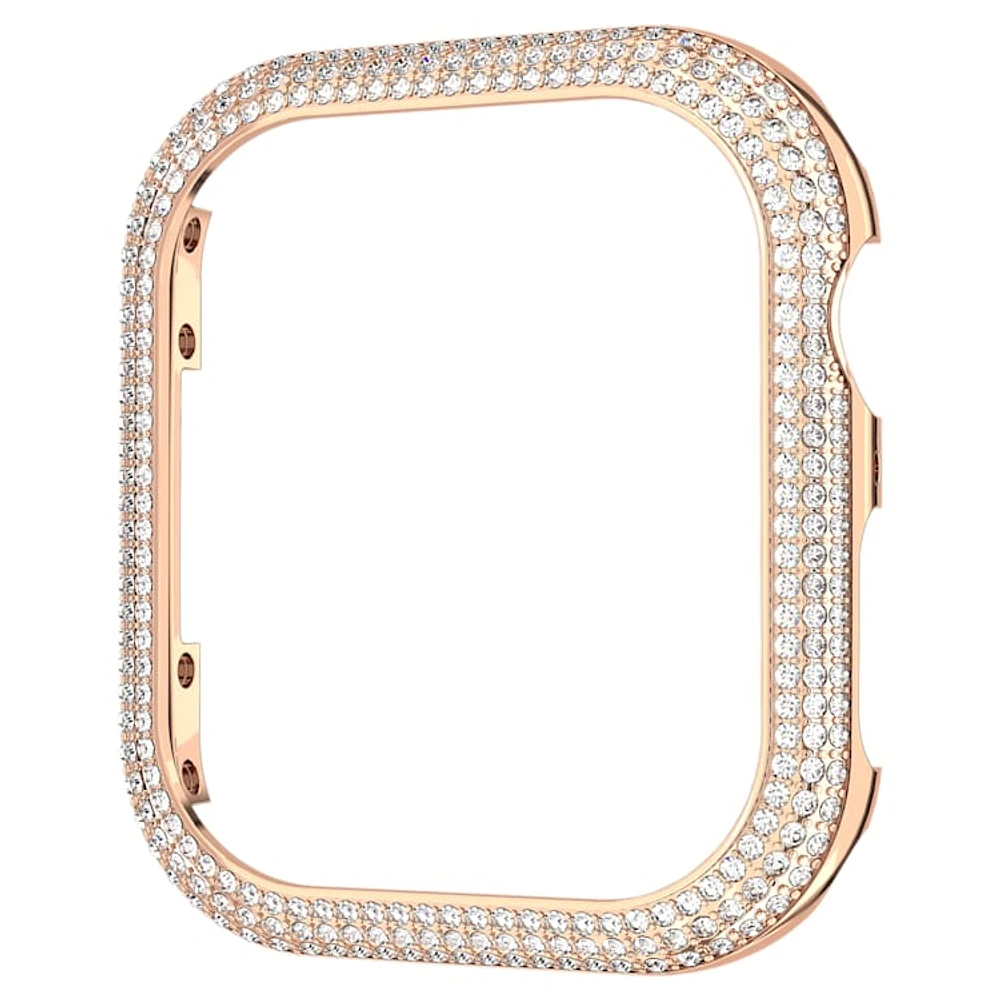 Sparkling case, For Apple Watch® Series 7, 41mm, Rose gold tone by SWAROVSKI