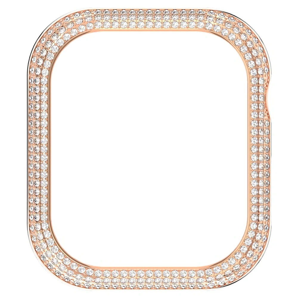 Sparkling case, For Apple Watch® Series 7, 41mm, Rose gold tone by SWAROVSKI