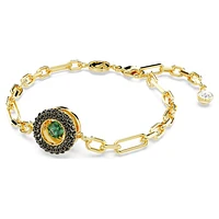 Una bracelet, Green, Gold-tone plated by SWAROVSKI