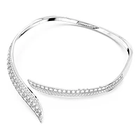 Hyperbola necklace, White, Rhodium plated by SWAROVSKI