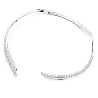 Hyperbola necklace, White, Rhodium plated by SWAROVSKI