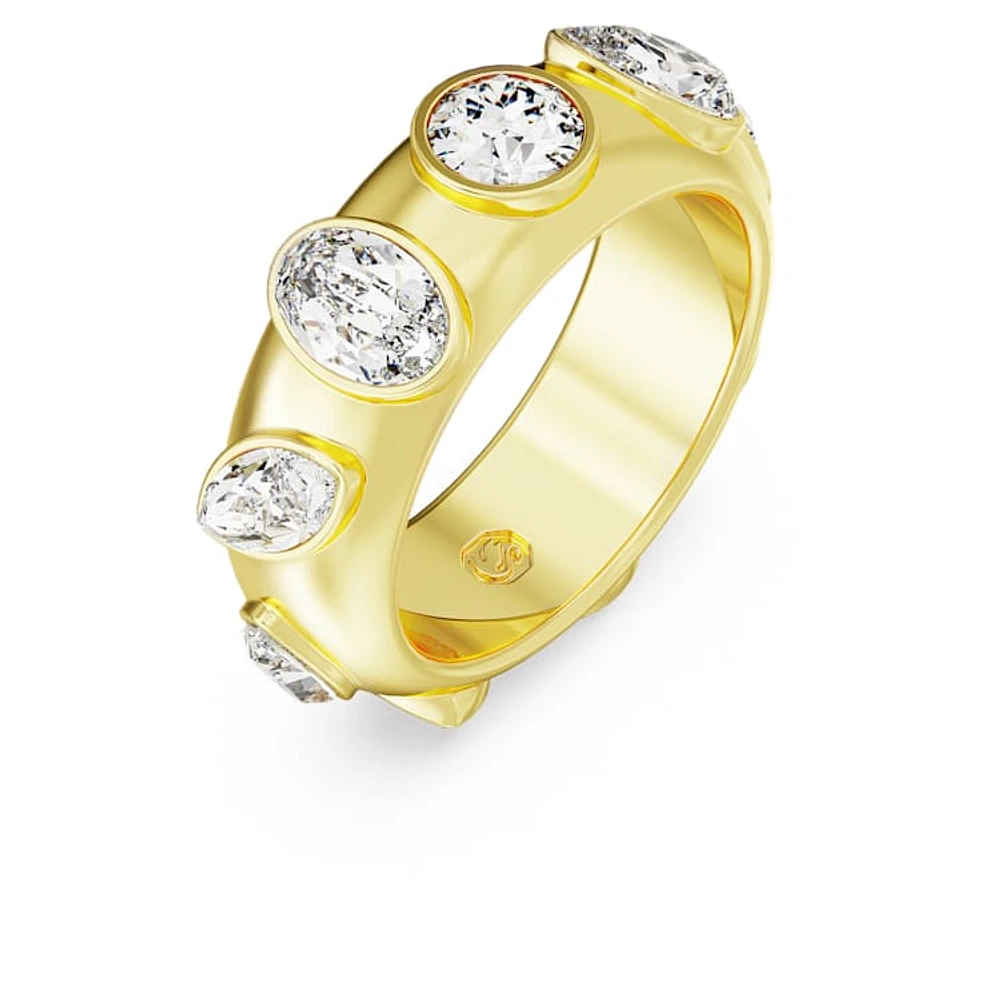 Imber ring, Mixed cuts, White, Gold-tone plated by SWAROVSKI