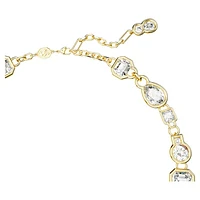 Imber necklace, Mixed cuts, White, Gold-tone plated by SWAROVSKI