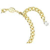 Imber bracelet, Mixed cuts, White, Gold-tone plated by SWAROVSKI