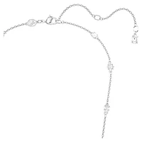 Mesmera set, Mixed cuts, Scattered design, White, Rhodium plated by SWAROVSKI