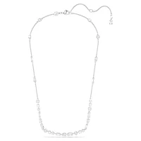 Mesmera set, Mixed cuts, Scattered design, White, Rhodium plated by SWAROVSKI