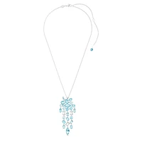 Gema pendant, Mixed cuts, Blue, Rhodium plated by SWAROVSKI