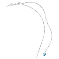 Gema pendant, Mixed cuts, Blue, Rhodium plated by SWAROVSKI