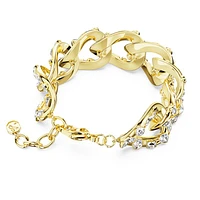 Imber bracelet, Statement, Mixed cuts, White, Gold-tone plated by SWAROVSKI