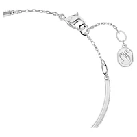 Sublima bangle, Moon, White, Rhodium plated by SWAROVSKI