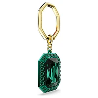 Key ring, Octagon cut, Green, Mixed metal finish by SWAROVSKI