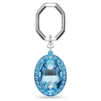 Key ring, Oval cut, Blue, Mixed metal finish by SWAROVSKI