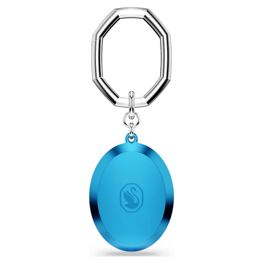 Key ring, Oval cut, Blue, Mixed metal finish by SWAROVSKI