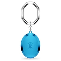 Key ring, Oval cut, Blue, Mixed metal finish by SWAROVSKI