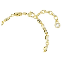 Imber Tennis bracelet, Mixed cuts, White, Gold-tone plated by SWAROVSKI