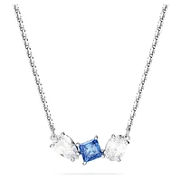 Mesmera pendant, Mixed cuts, Blue, Rhodium plated by SWAROVSKI