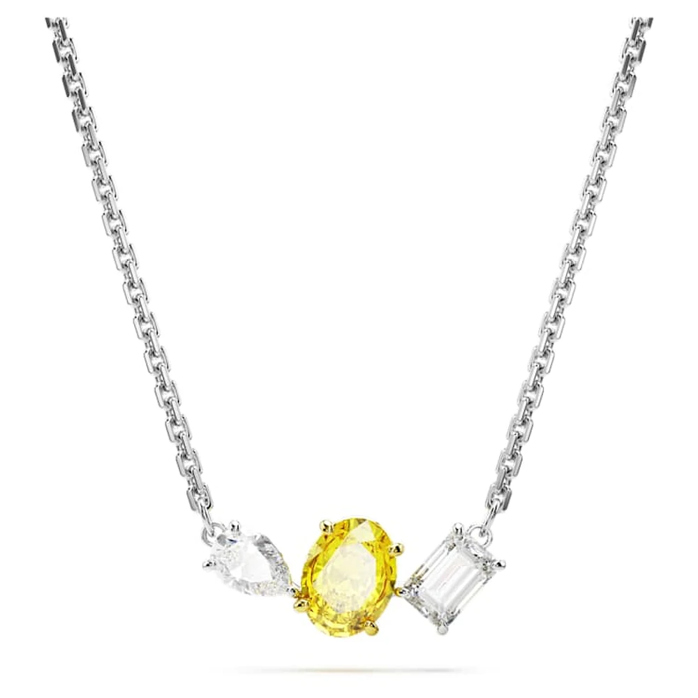 Mesmera pendant, Mixed cuts, Yellow, Mixed metal finish by SWAROVSKI