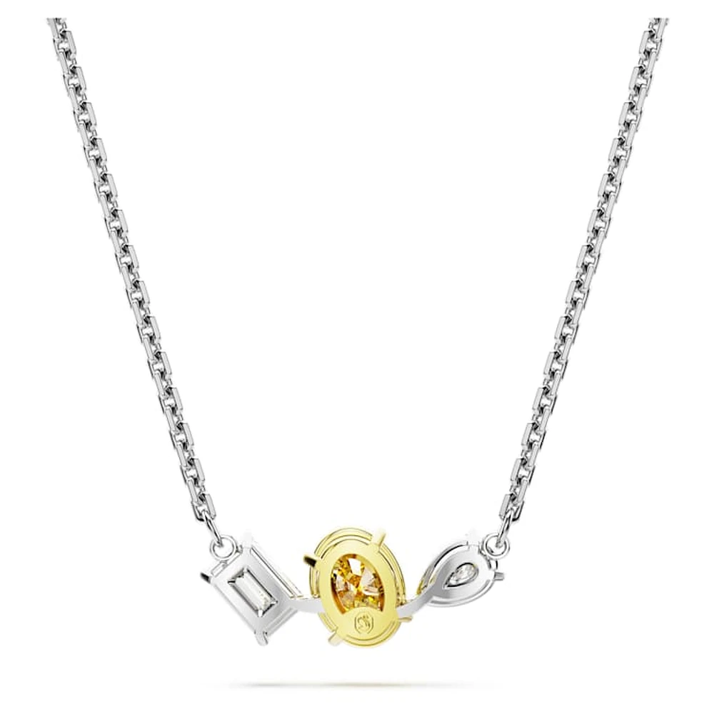 Mesmera pendant, Mixed cuts, Yellow, Mixed metal finish by SWAROVSKI