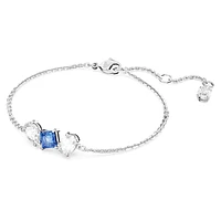 Mesmera bracelet, Mixed cuts, Blue, Rhodium plated by SWAROVSKI