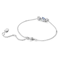 Mesmera bracelet, Mixed cuts, Blue, Rhodium plated by SWAROVSKI