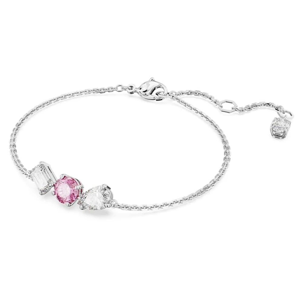 Mesmera bracelet, Mixed cuts, Pink, Rhodium plated by SWAROVSKI