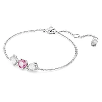 Mesmera bracelet, Mixed cuts, Pink, Rhodium plated by SWAROVSKI