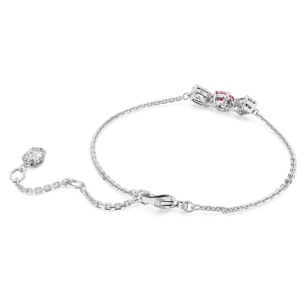 Mesmera bracelet, Mixed cuts, Pink, Rhodium plated by SWAROVSKI