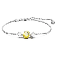 Mesmera bracelet, Mixed cuts, Yellow, Mixed metal finish by SWAROVSKI