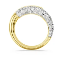 Dextera ring, White, Gold-tone plated by SWAROVSKI