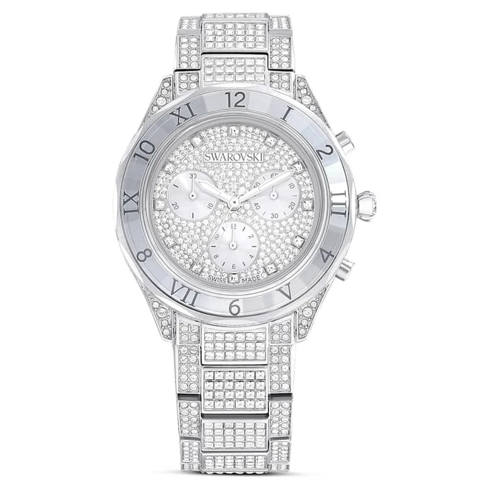 Dextera Lux watch, Swiss Made, Metal bracelet, Silver Tone, Stainless steel by SWAROVSKI