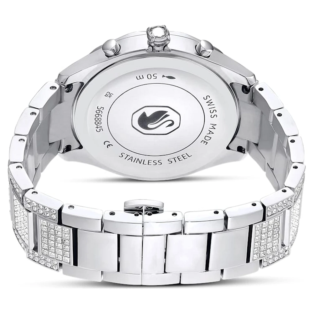 Dextera Lux watch, Swiss Made, Metal bracelet, Silver Tone, Stainless steel by SWAROVSKI