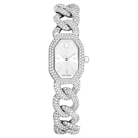 Dextera Chain watch, Swiss Made, Crystal bracelet, Silver Tone, Stainless steel by SWAROVSKI