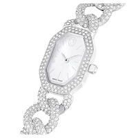 Dextera Chain watch, Swiss Made, Crystal bracelet, Silver Tone, Stainless steel by SWAROVSKI