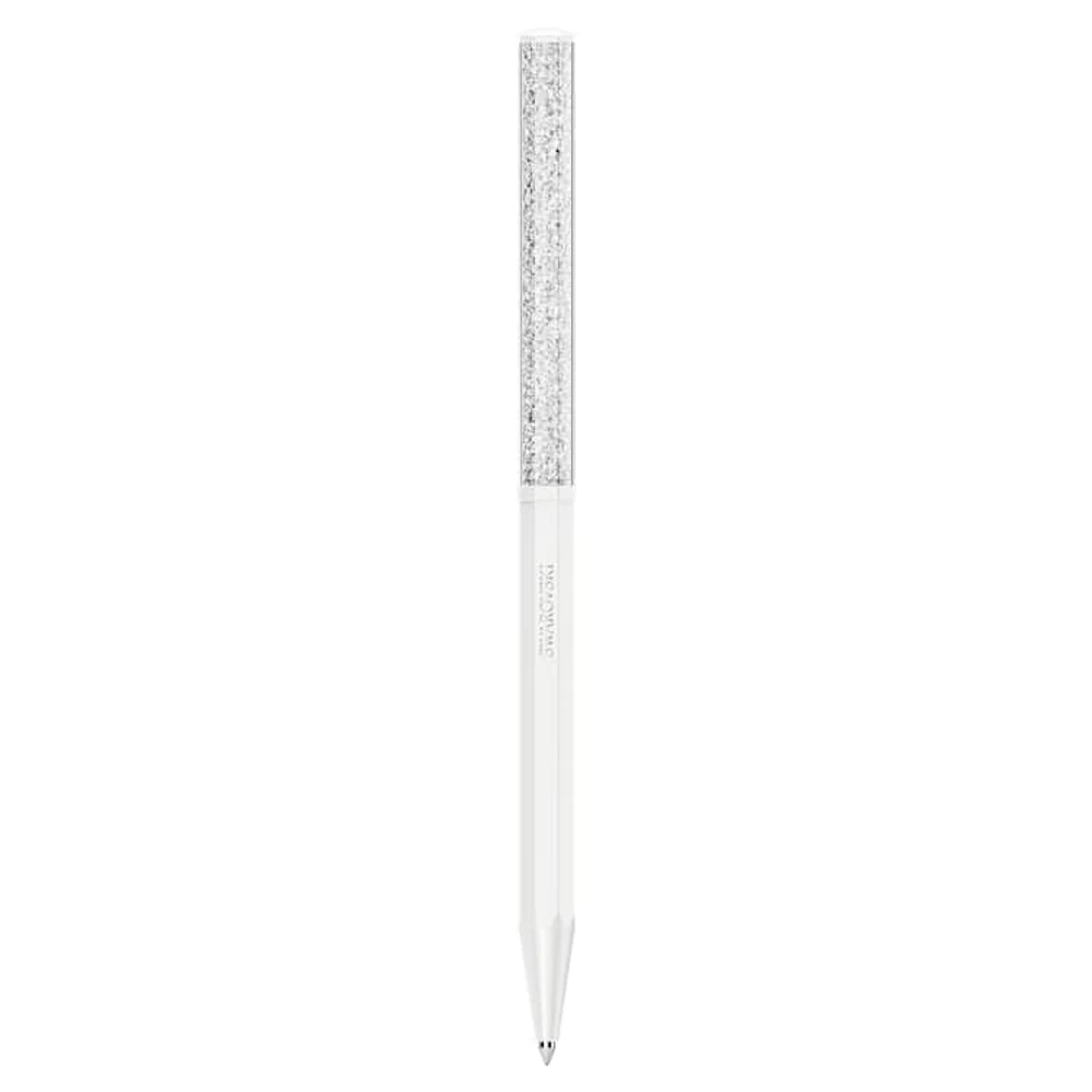 Crystalline ballpoint pen, Octagon shape, White, White lacquered by SWAROVSKI