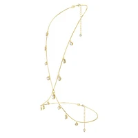 Imber body chain, Mixed cuts, White, Gold-tone plated by SWAROVSKI