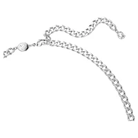 Dextera necklace, White, Rhodium plated by SWAROVSKI