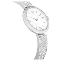 Illumina watch, Swiss Made, Metal bracelet, Silver Tone, Stainless steel by SWAROVSKI