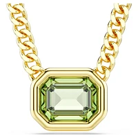 Imber pendant, Octagon cut, Green, Gold-tone plated by SWAROVSKI