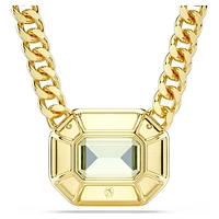 Imber pendant, Octagon cut, Green, Gold-tone plated by SWAROVSKI